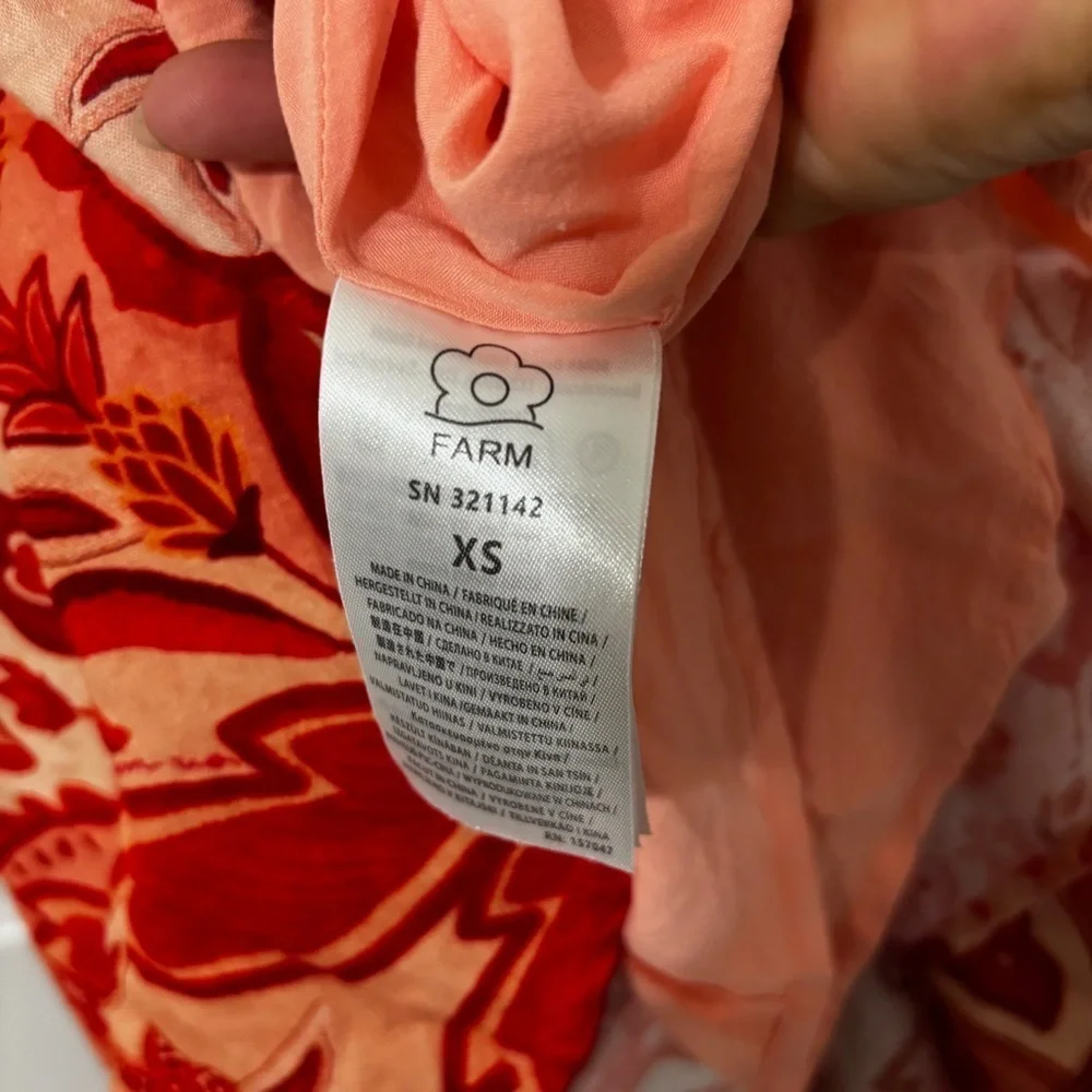 FARM Rio Jaipur Crossover Linen Blend maxi sun dress size xs